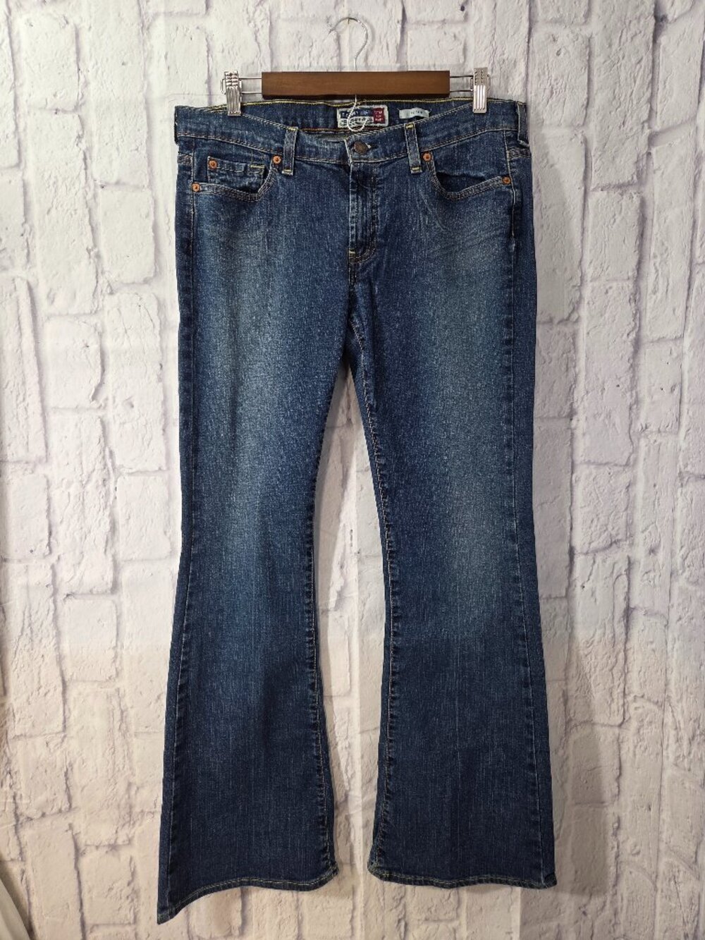 Vintage Old Navy Stretch Size 10 Medium Wash Denim Mid Rise Flare Jeans